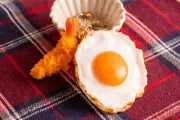 Food Sample Fried Egg Fried Shrimp Key Ring Holder Goods Real Elaborate Handmade