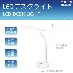 【SANLUX 台灣三洋】 LED燈泡檯燈SYKS-02