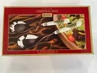 NIB SPODE Christmas Tree Salad Servers Serving Set NIB