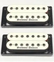 Seymour Duncan Blackened Black Winter 7 String Humbucker Pickup Set In White