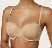 DKNY Litewear Molded Cup Strapless Nude Underwire Bra NEW Womens Sz 34DD 36DD