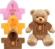 oruola 3pcs Build a Bear Outfits,Cute Stuffed Animal Clothes, Soft Clothes for Stuffed Animals, Suitable for Newlyweds, Mom, Ladies Baby Shower, Valentine's Day Party Gifts,Yellow, Brown, Pink