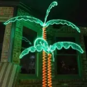 Wintergreen Lighting Artificial Tree Indoor Plastic LED Lighted Palm w/ Base