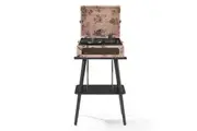 Crosley Voyager Bluetooth Portable Turntable + Entertainment Stand Bundle - Floral