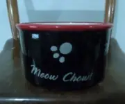 Meow Chow Ceramic Cat Food Bowl