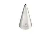 Mondo Stainless Steel #2 Round Piping Tip Icing Cake Decorating Nozzle Silver