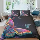 Colorful Butterfly Printed Bedspreads Girls Women Aesthetic Home Textiles 26