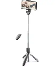 Cellularline Freedom - Universal Pole Bluetooth Selfie Tripod Black