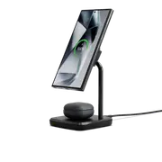 Cygnett ChargeBase Qi2 2 in 1 Magnetic 15W Wireless Charging Stand (Black)