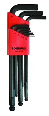 Bondhus 9 pc Ball End Metric Hex L Wrench Set 1.5 - 10 mm MADE IN USA 10999