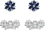 [kilofly] Elegant Rhinestone Crystal Metal Shoe Clips Wedding Party Set of 2 Pairs