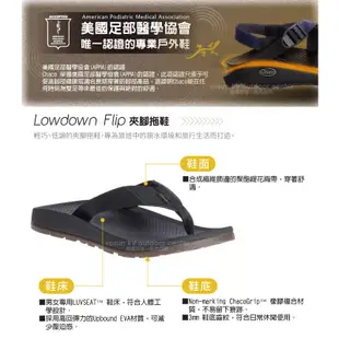 【美國 Chaco】送》男 款 戶外止滑夾腳拖鞋 LOWDOWN FLIP/戶外涼鞋海灘鞋 人字拖_黑_LFM01