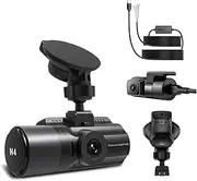 N4 3 Channel 4K Dash Cam for Cars, Three Way Triple Car Camera, IR Night Vision, 24h Parking Mode, Support 256GB Max(N4-GPS-HWK,256G Card)