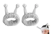 Face Wash Headband Snail Spa Hair Bands Makeup Headbands Cartoon Elastic Headband-Grey