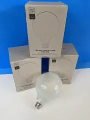 3 West Elm LED G40 Large Globe Lightbulbs - Vanity 750 7 Watts Warm White Light