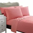 1200 Thread Count 100% Egyptian Cotton Bed Sheet Set 1200 TC TWIN Pink Solid