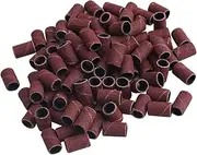LIFKOME 200Pcs Sanding Bands for Nail Drill Essential Manicure Tool Durable Corundum Sanding Rings for Natural Artificial Nails for Pedicure Manicure Use Grit