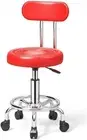 TOMVAES Rolling Stool with Back,PU Leather Height Adjustable Swivel Task Chai...