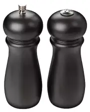 Salt & Pepper Grinder Set, Wooden, Black (12 Set)