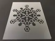 Snow Flake #14 Stencil 10mm or 7mm Thick, Christmas, Santa, Snow Flake, Holiday
