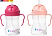 Sippy Cup with Weighted Straw for 6 Month plus Babies to Toddlers, Raspberry/Tut