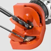 Multipurpose Drill Bit Grinding Sharpener 3 Holders 2 Wheels Steel Construction 11x6x7cm Compact Kitchen Slicers and Cut