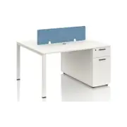 Emery 2-Seater Office Table White