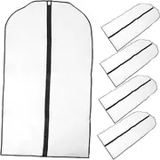 Gadpiparty 5pcs Peva Suit Bag for Closet Hanging Clothes Dust Bags Garment Storage Accessory