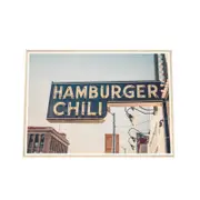 Galrie Delicious Hamburger Chili Fine Art Photography Print, Wood Frame, A0 84 x 119cm (33 x 47inch)