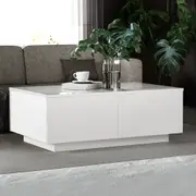 4 Drawers Artiss Coffee Table With Wood Modern Table Glossy White/Black