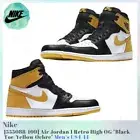 Nike Air Jordan 1 Retro High OG Black Toe / Yellow Ochre 555088-109 Men's US4-14