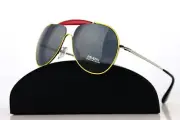 RARE PRADA Special Eyewear Yellow Red Aviator Sunglasses SPR 56S UFR-2K1 PR 56SS