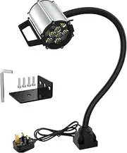 LED Work Light, IP66 Waterproof Flexible Gooseneck Light 700 Lumen 120-240 Volt Fixed with Screws for Industrial Machine Tools and Lathe