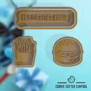Father's Day Fast Food Cookie Cutter and Embosser Set