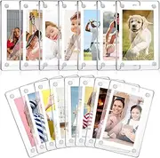 ACEmedia 15-Pack Clear Acrylic Fridge Magnets Mini Double Sided Refrigerator Magnet Guka DIY, Crafting & Scrapbooking, Photo Display - Frame for Cards Memos Pictures Decorative 2.36"x3.54"