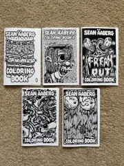 Sean Aaberg WEIRDO ART COLORING BOOKS SET I-V lowbrow zine goblinko