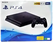 PlayStation 4 Slim Console 500GB + 1 Wireless Dual Shock Controller Boxed (Pre-Owned)