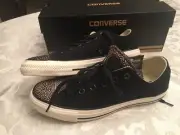 ctas ox black/black/egret. Suede Converse. Mens Sz 7. Nwt.