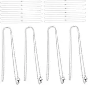 [COHEALI] Stainless Steel Necklace Chain Lobster Clasp Cable Chain Necklace for Diy Jewelry Making Suitable for Women Men