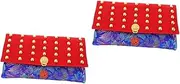 TEHAUX 2 Pcs Envelope Chinese Money Bag Festival Present Quality Fabric Festive Fastener Style