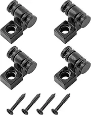 Musiclily Basic Vintage Roller Guitar String Guides Trees String Retainers for Fender Strat Stratocaster Tele Telecaster Electric Guitar, Black(4 Pieces)