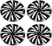 4 Pcs Full Cover Wheel Hub Cap ABS Wheel Rim Protector Snap on Universal Hubcap Replacement, 17 Inch Silver Wheel Hub Cap for Connect