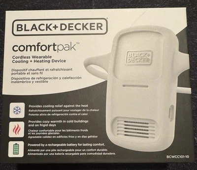 New Sealed Box BLACK+DECKER Comfortpak, - Wearable Cooling & Heating Device