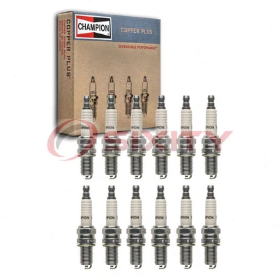 12 pc Champion Copper Plus Spark Plugs for 1985-1989 Lamborghini Countach iu