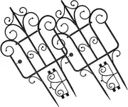 TOGEVAL Elegant Plastic Garden Fence Set Garden Edging Miniature Picket Fence Pet Barrier Outdoor Landscape Border