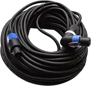 Seismic Audio - TW12SRT75 - 75 Foot Speakon to Right Angle Speakon PA/DJ Speaker Cable - 2 Conductor - 12 Guage