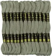 Anchor Stranded Cotton Thread for Cross Stitch/ Embroidery Color - Gray 394