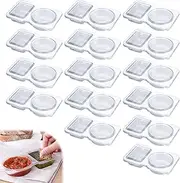 40PCS Double Compartment Condiment Container, Reusable Condiment Containers with lids Snack and Dip Container Great for Takeaway Sauces, Dips and Travelling Snacks