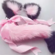 Neko Cat Ears Headband With Fox Or Kitten Tail Metal Butt Plug Bdsm Cosplay fur,