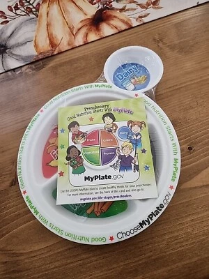 MyPlate.gov - 5 Food Groups Kid's Choose My Plate Sectional Plate